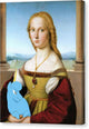 Portrait of Young Woman with Unicorn - Canvas Print