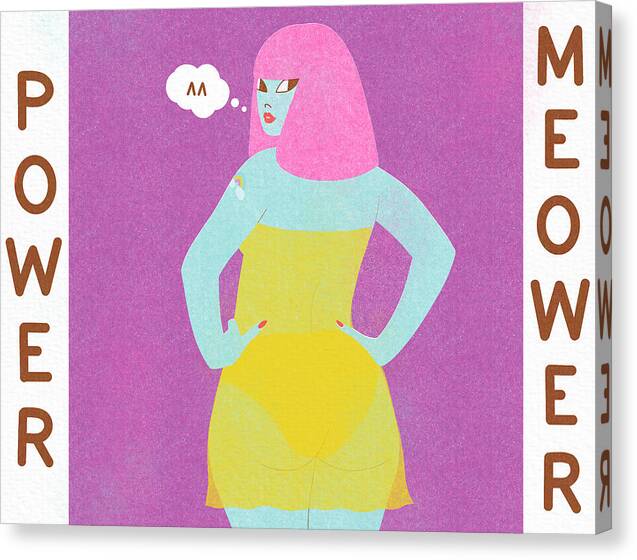 Power Meower - Canvas Print