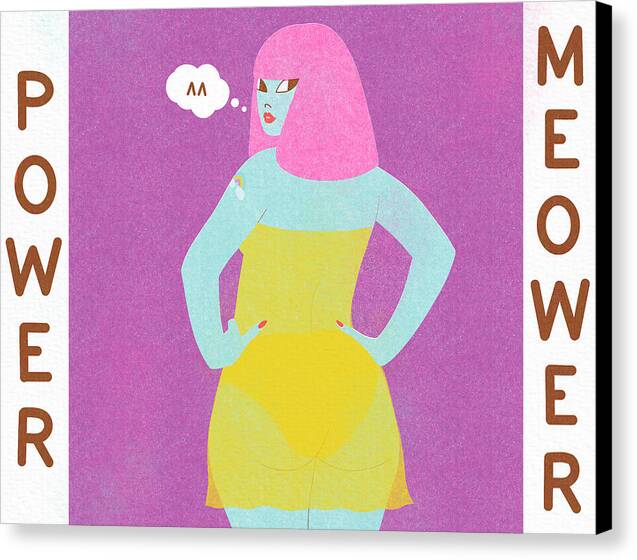 Power Meower - Canvas Print