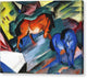 Red and Blue Horse - Canvas Print
