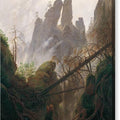 Rocky Landscape in the Elbe Sandstone Mountains - Canvas Print