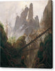 Rocky Landscape in the Elbe Sandstone Mountains - Canvas Print