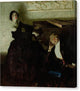 Romantic Couple Seated by Piano - Canvas Print