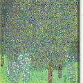 Rosebushes Under the Trees - Canvas Print