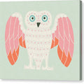 Rosy Owl - Canvas Print