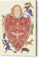 Sacred Heart and the Gospel - Canvas Print