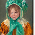 Sara in a Green Bonnet - Canvas Print