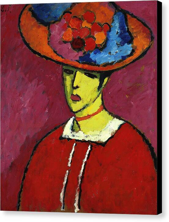 Schokko With Wide-Brimmed Hat - Canvas Print