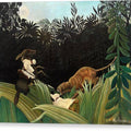 Scouts Attacked by a Tiger - Canvas Print