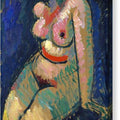 Seated Female Nude - Canvas Print