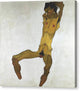 Seated Male Nude - Self-Portrait - Canvas Print