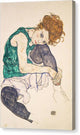 Seated Woman with Bent Knees - Canvas Print