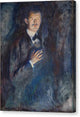 Self-Portrait with Cigarette - Canvas Print