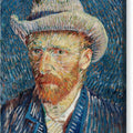Self-Portrait with Grey Felt Hat - Canvas Print