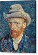 Self-Portrait with Grey Felt Hat - Canvas Print