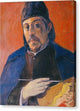 Self-Portrait with Palette - Canvas Print
