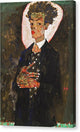 Self-Portrait with Peacock Waistcoat, Standing - Canvas Print