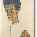 Self-Portrait with Striped Shirt - Canvas Print