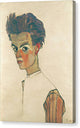Self-Portrait with Striped Shirt - Canvas Print