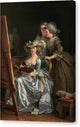 Self-Portrait with Two Pupils - Canvas Print