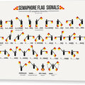Semaphore Flag Signals - Canvas Print
