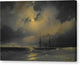 Shipping In Moonlight - Canvas Print
