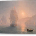 Ships on a Misty Morning - Canvas Print