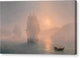 Ships on a Misty Morning - Canvas Print