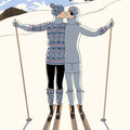 Lovers in the Snow by Georges Barbier - Art Print - Zapista