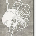 Skull and Ribcage - Canvas Print