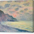 Soleil couchant, temps brumeux, Pourville - Canvas Print