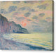 Soleil couchant, temps brumeux, Pourville - Canvas Print