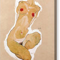 Squatting Female Nude - Canvas Print