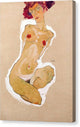 Squatting Female Nude - Canvas Print