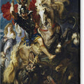 St George Battles The Dragon - Canvas Print