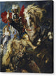 St George Battles The Dragon - Canvas Print
