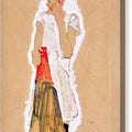 Standing Girl in a White Petticoat - Canvas Print