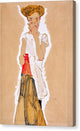 Standing Girl in a White Petticoat - Canvas Print