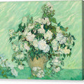 Still Life - Vase with Pink Roses - Canvas Print