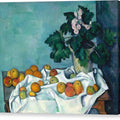 Still Life with Apples and a Pot of Primroses - Canvas Print
