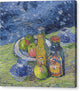 Still Life with Bottles and Fruit - Canvas Print