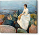 Summer night, Inger on the beach - Canvas Print