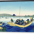Sunset across the Ryogoku bridge - Canvas Print