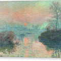 Sunset on the Seine at Lavacourt, Winter Effect - Canvas Print