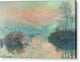 Sunset on the Seine at Lavacourt, Winter Effect - Canvas Print