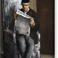 The Artist's Father, Reading L'Evenement - Canvas Print