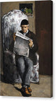 The Artist's Father, Reading L'Evenement - Canvas Print