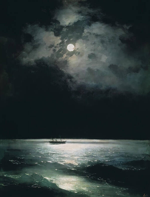 The Black Sea at Night - Art Print