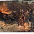 The Funeral of a Viking - Canvas Print