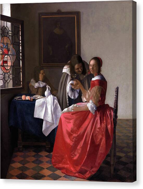The Girl with the Wine Glass - Canvas Print